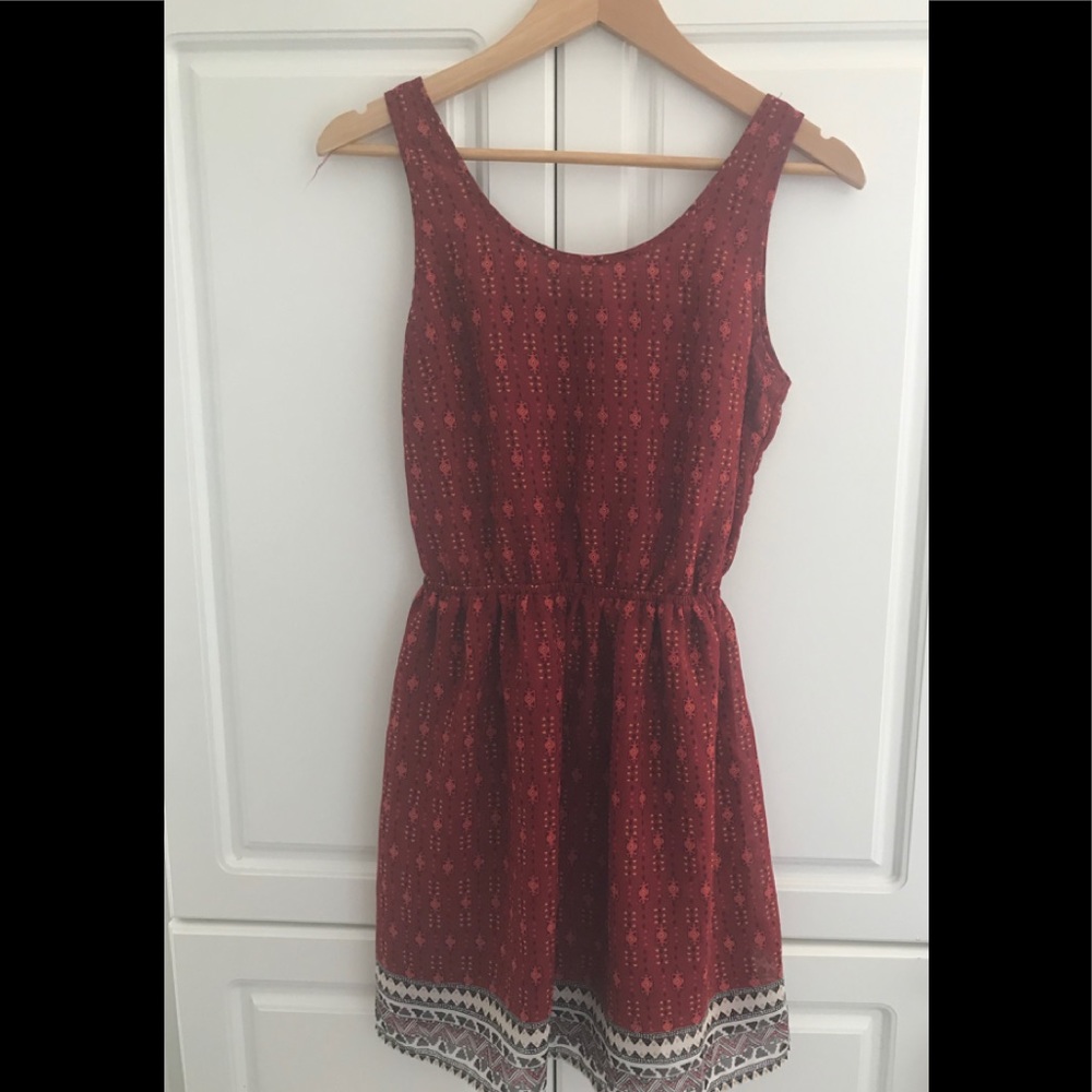Red midi dress